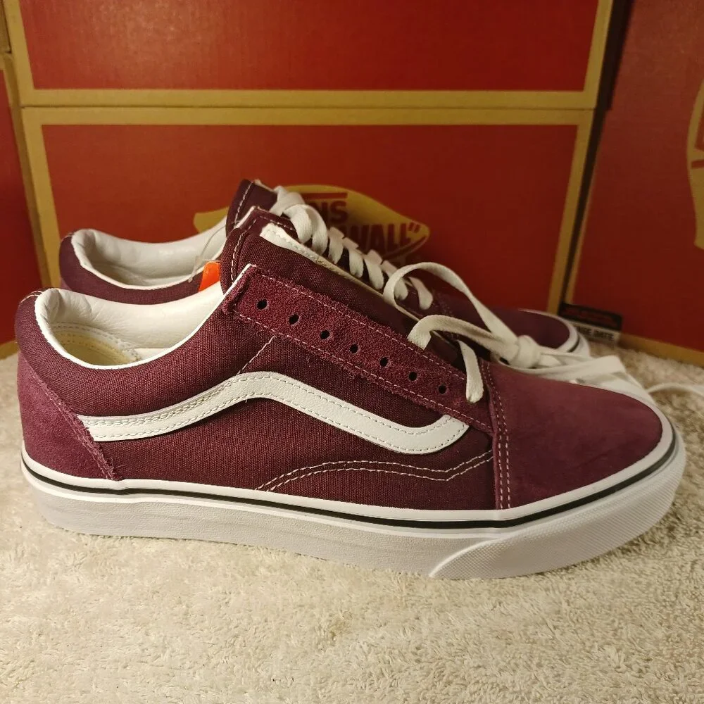 Vans Men's 8/Women's 9.5 Old Skool Dark Purple Canvas/Suede